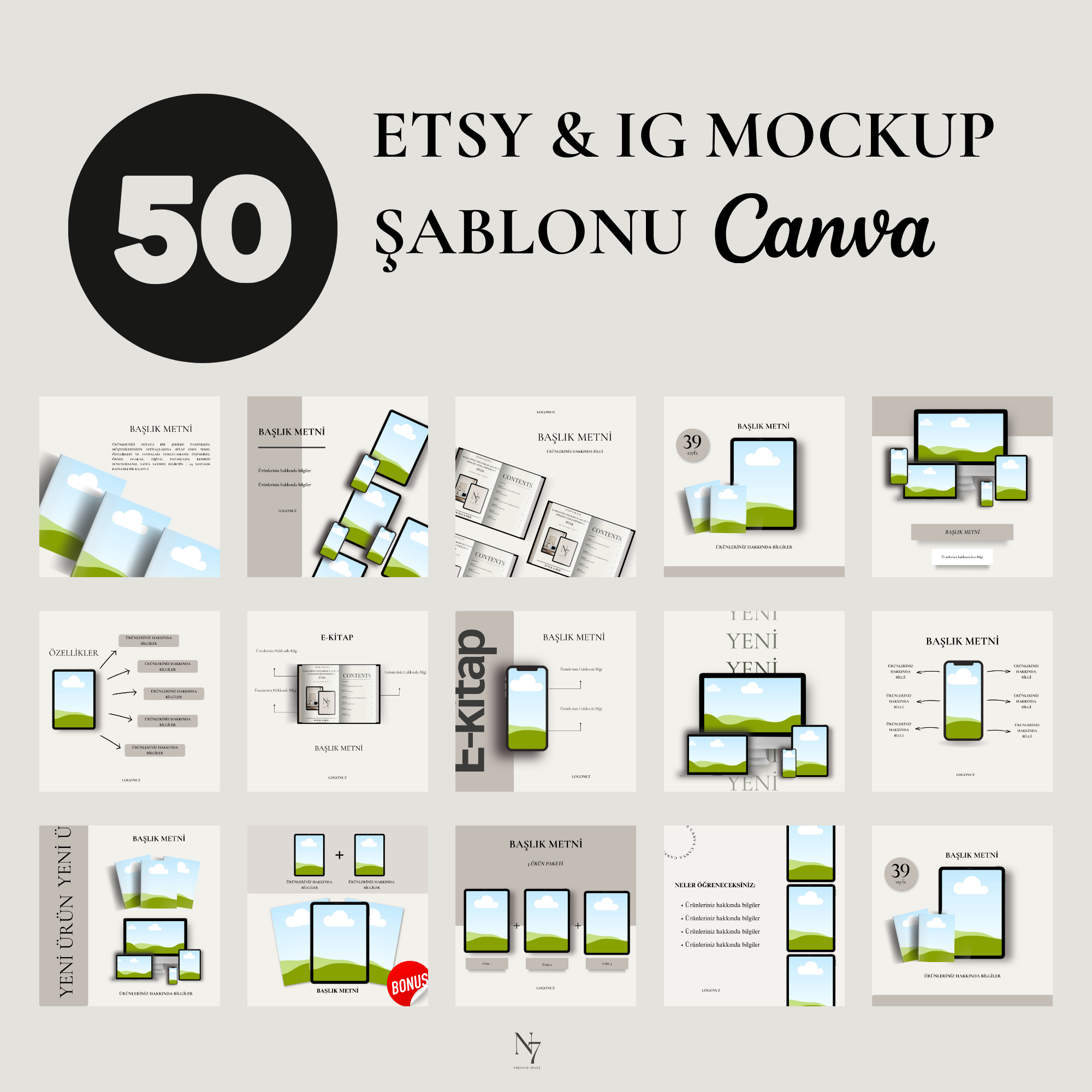 50 canva mockup sablonu